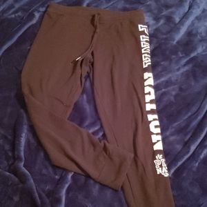 Pink Victoria secret black and white pants